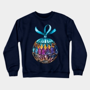 Ornamental Christmas bubble, handpainted watercolor Crewneck Sweatshirt